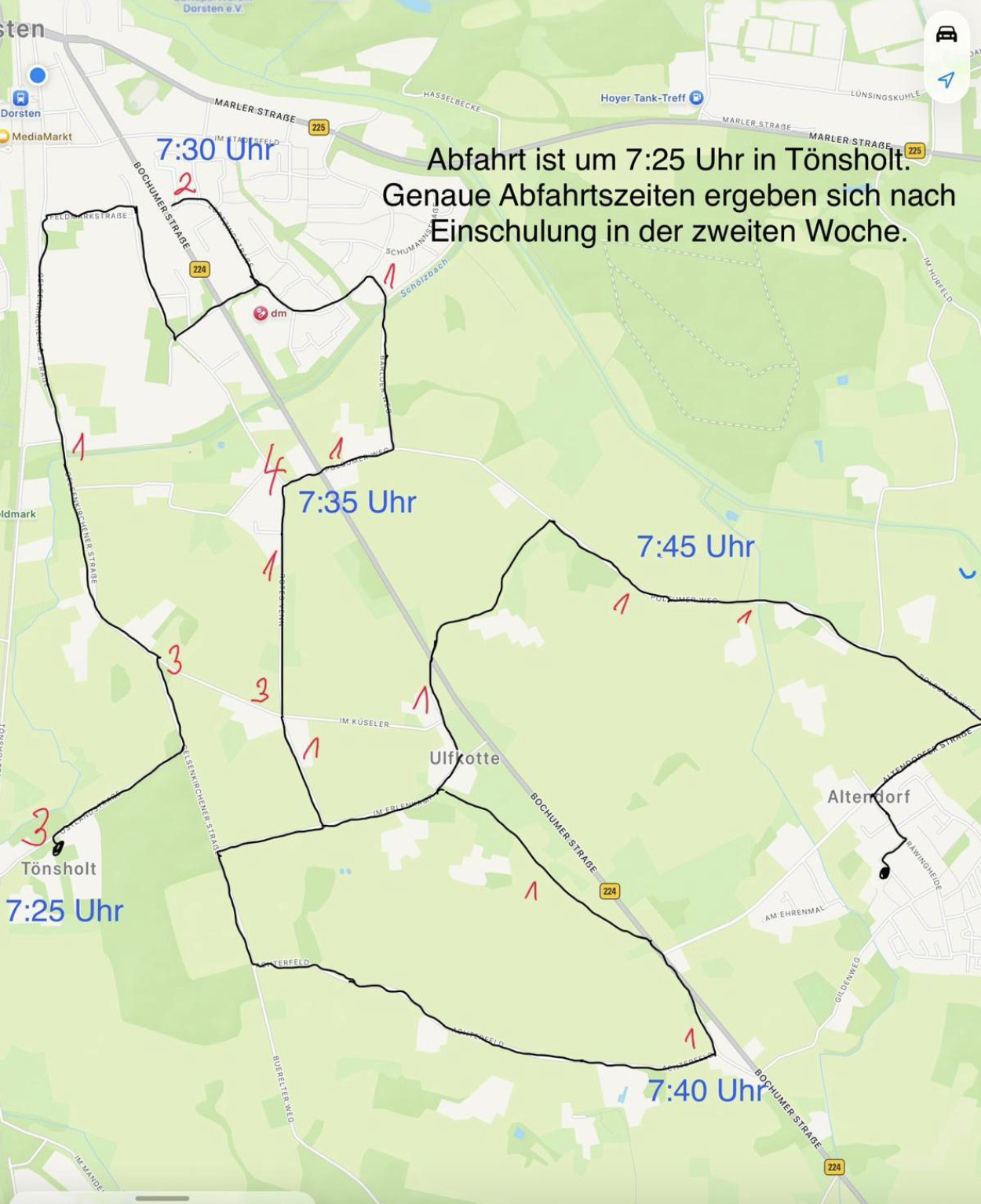 Busfahrplan Altendorf